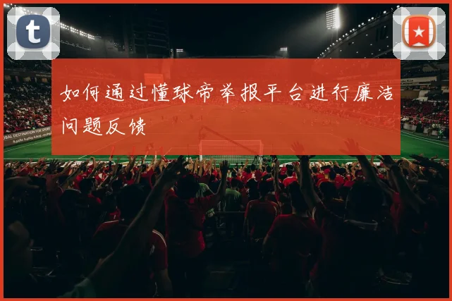 如何通过懂球帝举报平台进行廉洁问题反馈